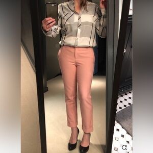 Loft Soft Pink Slim Fit Cuff Crop Pants